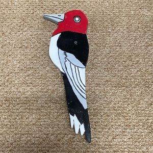 Handmade Red Woodpecker Tree Art